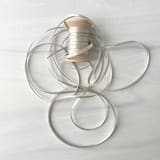 "Pewter 1/8" x 10 Yards - Satin Skinny Ribbon" - Ribbons in silver by Honey Silks Co