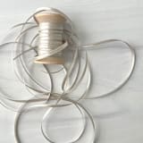 "Pewter 1/8" x 10 Yards - Satin Skinny Ribbon" - Ribbons in silver by Honey Silks Co