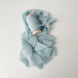"Signature Sheer Invitation Ribbon - Pale Blue" - Ribbons in blue by Honey Silks Co