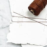"Chestnut Waxed Linen Twine, 4-Ply" - Ribbons in brown by Jenny Sanders