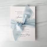 "2" Signature Sheer - Baby Blue" - Ribbons in blue by Honey Silks Co