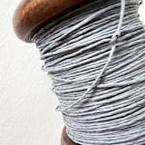 "Medium Paper Twine in Storm" - Ribbons in gray by Jenny Sanders