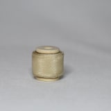"Sand Plant-Dyed Silk Ribbon, Narrow" - Ribbons in beige by Katelyn Cash