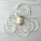 "Ivory 1/8" x 10 Yards - Satin Skinny Ribbon" - Ribbons in white by Honey Silks Co