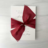 "2" Signature Sheer Ribbon - Scarlet" - Ribbons in red by Honey Silks Co