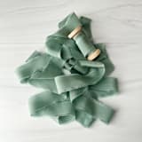 "Heirloom Collection Silk Ribbon - Smokey Jade 1" x 5 yards" - Ribbons in green by Honey Silks Co