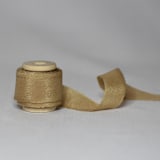 "Gingerbread Plant-Dyed Silk Ribbon, Narrow" - Ribbons in brown by Katelyn Cash