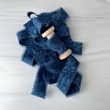 "1" Cotton Ribbon - Deep Ocean" - Ribbons in blue by Honey Silks Co