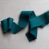 "Silk Ribbon - Deep Teal // 3 yards" - Ribbons in green by Clover and Lamb