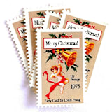 ""Christmas Card" Postage Stamps | Contemporary Christmas Series | Unused USPS Postage 10c | Pack of 20" - Postage Stamps in red by Heritage Post House