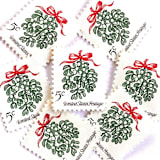 "Mistletoe Postage Stamps | Christmas Issue | Christmas Stamps | Vintage Unused USPS Postage 5c | Pack of 20" - Postage Stamps in green by Heritage Post House