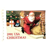 ""Santa in Fireplace" Postage Stamps | Contemporary Christmas Series | Unused USPS Postage 29c | Pack of 20" - Postage Stamps in red by Jennifer Kramer