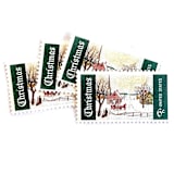 ""Winter Sunday in Norway, Maine" Postage Stamps | Christmas Issue Series | Unused USPS Postage 6c | Pack of 20" - Postage Stamps in green by Heritage Post House