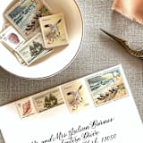 "Beach Vintage Postage, 10 Sets" - Postage Stamps in multicolor by Jennifer Kramer