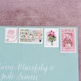 "Pink Garden Postage Collection" - Postage Stamps in pink by Little Postage House