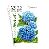 "Hydrangea Postage Stamps | Fall Garden Flowers | Garden Flowers Series | Botanical | Wedding Stamps | Vintage Unused USPS Postage 32c | Pack of 10" - Postage Stamps in blue by Heritage Post House