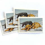 ""Kitten and Puppy" Postage Stamps | Christmas Issue | Unused USPS Postage 13c | Pack of 20" - Postage Stamps in multicolor by Heritage Post House