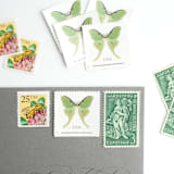 "The Greenhouse Soirée Postage Set // Set of 5 // $1.59 in postage per set" - Postage Stamps in green by Flourish Fine Writing