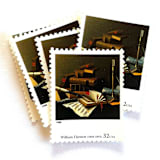 "William Harnett's "Music and Literature" Postage Stamps | Four Centuries of American Art Series | Vintage Unused USPS Postage 32c | Pack of 10" - Postage Stamps in multicolor by Jennifer Kramer
