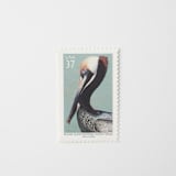 "37 Cent Pelican Postage Stamps // Set of 10 // UNUSED Vintage Stamps" - Postage Stamps in blue by Flourish Fine Writing