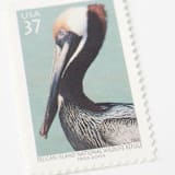 "37 Cent Pelican Postage Stamps // Set of 10 // UNUSED Vintage Stamps" - Postage Stamps in blue by Flourish Fine Writing