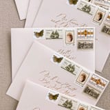 "RUSH FEE // CUSTOM Vintage Postage set" - Postage Stamps in multicolorassorted-colors by Flourish Fine Writing