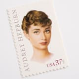 "37 Cent Audrey Hepburn Postage Stamps // Set of 10 // UNUSED Vintage Stamps" - Postage Stamps in natural by Flourish Fine Writing