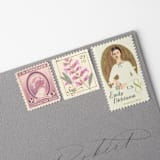 "29 Cent Sage Herb Postage Stamps // Set of 5 // UNUSED Vintage Stamps" - Postage Stamps in pink by Flourish Fine Writing