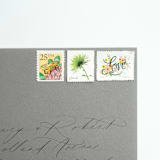 "25 Cent Honeybee Postage Stamps // Set of 10 // UNUSED Vintage Stamps" - Postage Stamps in yellow by Flourish Fine Writing