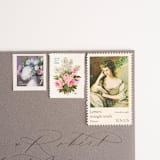 "Pink Roses and White Hydrangeas Postage Set // Set of 5 // $1.25 in postage" - Postage Stamps in green by Flourish Fine Writing