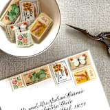 "Desert Vintage Postage, 10 Sets" - Postage Stamps in natural by Jennifer Kramer