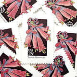 "Trumpet Honeysuckle Postage Stamps | American Wildflower Series | Red Flower | Botanical | Vintage Unused USPS Postage 29c | Pack of 10" - Postage Stamps in red by Heritage Post House