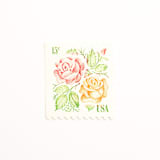 "15 Cent Medallion Rose Postage Stamps // Set of 10 // UNUSED Vintage Stamps" - Postage Stamps in pink by Flourish Fine Writing