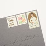 "15 Cent Medallion Rose Postage Stamps // Set of 10 // UNUSED Vintage Stamps" - Postage Stamps in pink by Flourish Fine Writing