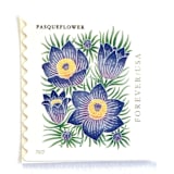 "Pasqueflower Postage Stamps | Mountain Flora Series | Wedding Stamps | Vintage Unused USPS Postage Forever Stamps | Pack of 10" - Postage Stamps in purple by Heritage Post House
