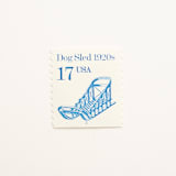 "17 Cent Dogsled Postage Stamps // Set of 10 // UNUSED" - Postage Stamps in blue by Flourish Fine Writing
