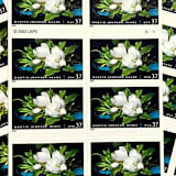 "White Magnolia Postage Stamps | Martin Johnson Heade | American Treasures Series | White Flower | Botanical | Vintage Unused USPS Postage 37c | Pack of 10" - Postage Stamps in white by Heritage Post House