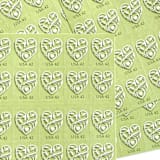 "Green Wedding Hearts Postage Stamps | Wedding Series | Vintage Unused USPS Postage 42c | Pack of 10" - Postage Stamps in green by Heritage Post House