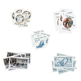 "Dogsledding & Ice Skating Vintage Postage Set // Set of 5 // UNUSED // Blues" - Postage Stamps in blue by Flourish Fine Writing