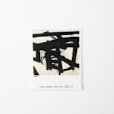 "32 Cent Franz Kline Abstract Art Postage Stamps // Set of 10 // UNUSED Vintage Stamps" - Postage Stamps in black by Flourish Fine Writing