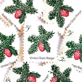 "Sprig of Conifer Postage Stamps | Christmas Issue | Christmas Stamps | Vintage Unused USPS Postage 5c | Pack of 20" - Postage Stamps in green by Heritage Post House