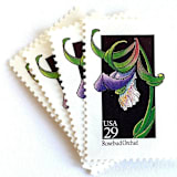 "Rosebud Orchid Postage Stamps | American Wildflower Series | Purple Flower | Botanical | Vintage Unused USPS Postage 29c | Pack of 10" - Postage Stamps in purple by Heritage Post House
