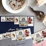 "Neutral Vintage Postage, 10 Sets" - Postage Stamps in beige by Jennifer Kramer