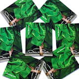 "Oscar de la Renta Green Dress Postage Stamps | ODLR | Fashion Designer | Wedding Stamps | Unused USPS Forever Stamp | Pack of 5" - Postage Stamps in green by Heritage Post House