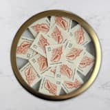 "Frilled Dogwinkle | Vintage Stamp, 22 cents, 1985 | 5 each" - Postage Stamps in beige by The Silver Stamps