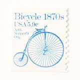 "5.9 Cent Blue Bicycle Postage Stamps // Set of 10 // UNUSED Vintage Postage" - Postage Stamps in blue by Flourish Fine Writing