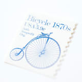 "5.9 Cent Blue Bicycle Postage Stamps // Set of 10 // UNUSED Vintage Postage" - Postage Stamps in blue by Flourish Fine Writing