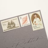 "22 Cent New England Neptune Seashell Postage Stamps // Set of 10 // UNUSED" - Postage Stamps in beige by Flourish Fine Writing