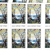 "Magnolias and Irises in Stained Glass Postage Stamps | Louis Comfort Tiffany | American Treasures Series | Vintage Unused USPS Postage 41c | Pack of 10" - Postage Stamps in purple by Heritage Post House