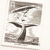 "34 Cent Rockwell Kent "Moby Dick" Postage Stamps // Set of 5 // UNUSED" - Postage Stamps in black by Flourish Fine Writing